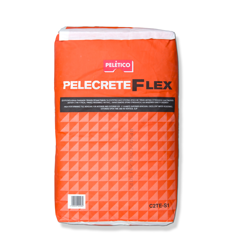 Peletico Pelecret Flex C2TE S1 Κόλλα Πλακιδίων Ελαστική Λευκή 25kg
