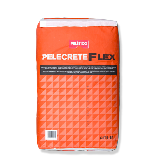 Peletico Pelecret Flex C2TE S1 Κόλλα Πλακιδίων Ελαστική Λευκή 25kg