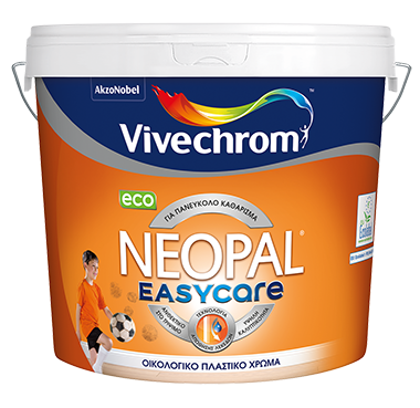 Vivechrom Neopal EasyCare Eco Οικολογικό Πλαστικό Χρώμα Λευκό Σατινέ 1lt