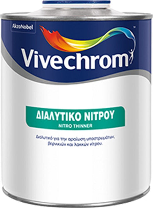 Vivechrom Διαλυτικό Νίτρου Κατάλληλο για αραίωση Βερνικοχρωμάτων και καθαρισμό Εργαλείων