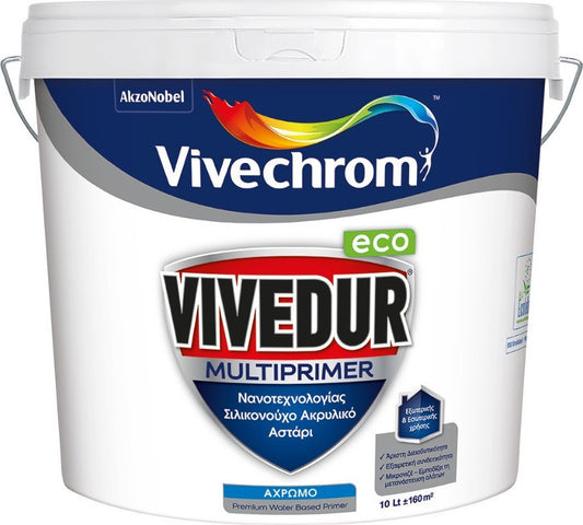 Vivechrom Vivedur Multiprimer Σιλικονούχο Ακρυλικό Αστάρι Νανοτεχνολογίας Εσωτερικών & Εξωτερικών Επιφανειών Ημιδιάφανο