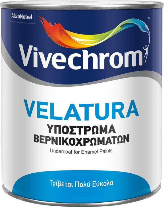 Vivechrom Velatura Υπόστρωμα Βερνικοχρωμάτων για Ξύλινες Επιφάνειες Διαλύτου Λευκό 750ml
