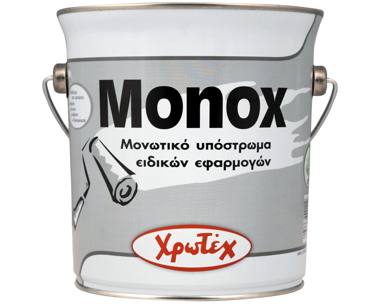 Χρωτέχ Monox Μονωτικό Υπόστρωμα Διαλύτου Λερωμένων(Καπνιά) ή Υδροχρωματισμένων(Ασβέστη, Κόλλα) Επιφανειών Λευκό ΜΑΤ