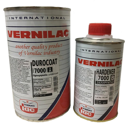 Vernilac Durocoat 7000 A-B Γεμιστικό Υπόστρωμα για Έπιπλα & Ξύλινες Επιφάνειες 2 Συστατικών Διάφανο 900ml+425ml