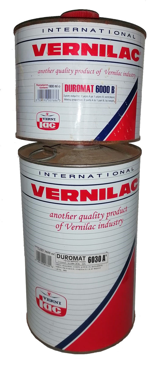 Vernilac Duromat No6030 Α-Β Διάφανο Mat 3.6lt-1.8lt