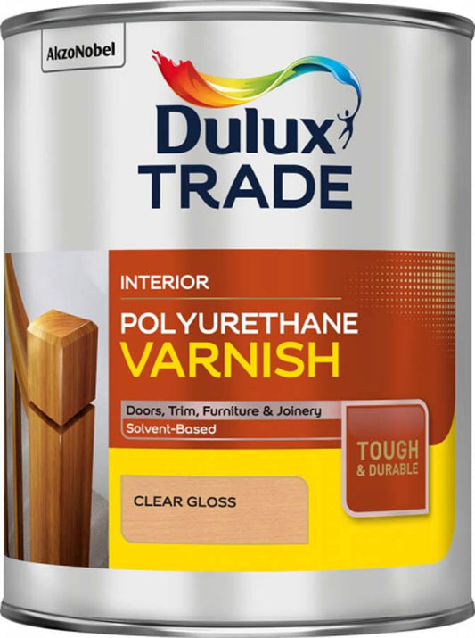 Dulux Βερνίκι Ξύλου Πολυουρεθάνης Διάφανο Γυαλιστερό 1lt
