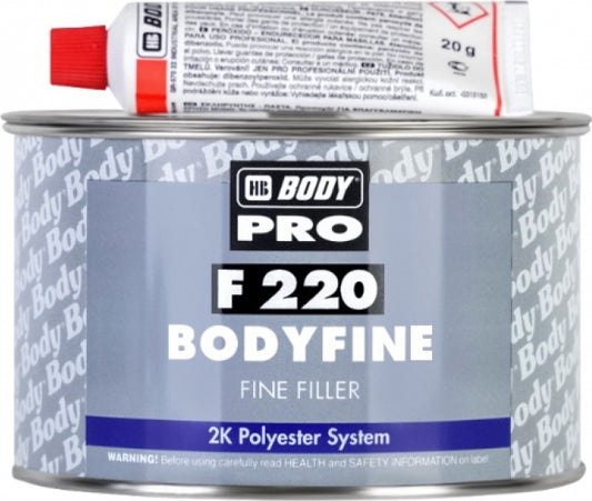 HB Body Bodyfine F220 Πολυεστερικός Στόκος Ψιλός Επαγγελματικής Χρήσης 2 Συστατικών Λευκός 1kg