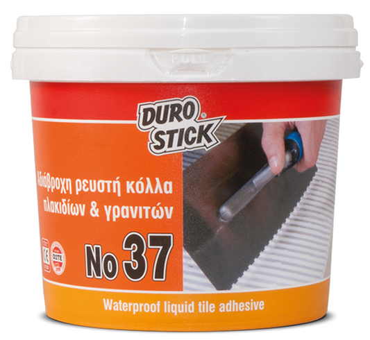 Durostick Αδιάβροχη Ρευστή Κόλλα Πλακιδίων & Γρανιτών Νο37 Κρυσταλιζέ/Διάφανη 1kg