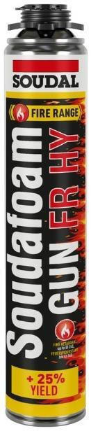 Soudal Soudalfoam FR HY Αφρός Πολυουρεθάνης Πυράντοχος PU Ροζ 750ml