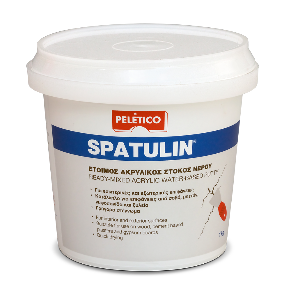 Peletico Spatulin Έτοιμος Ακρυλικός Στόκος Νερού Λευκός