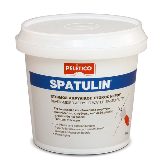 Peletico Spatulin Έτοιμος Ακρυλικός Στόκος Νερού Λευκός