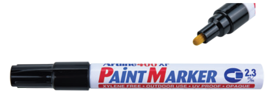 Artline Paint Marker Μαρκαδόρος Μεταλλικός Στρογγυλή Μύτη 2.3mm Λευκός