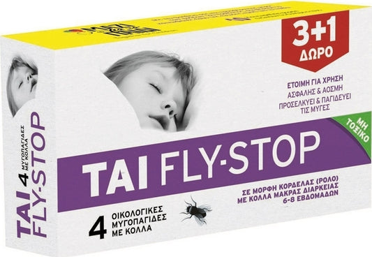 Stac Tai Fly-Stop Μυσοπαγίδες με Κόλλα 4 Καρουλάκια