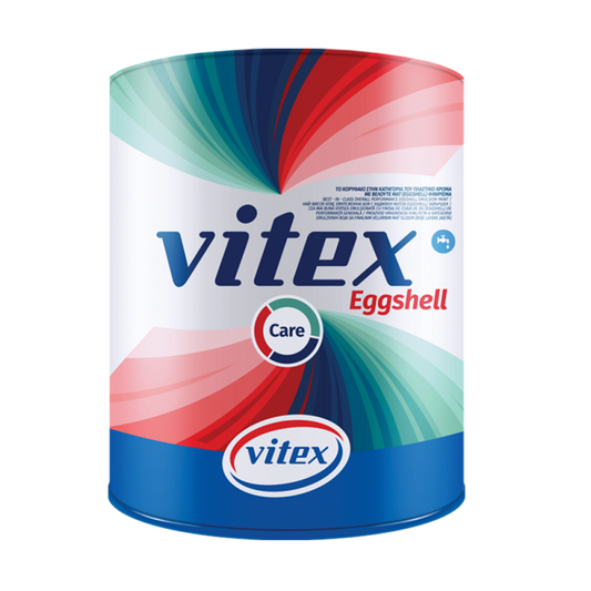 Vitex Care Eggshell Κορυφαίο Πλαστικό Χρώμα με Βελουτέ ΜΑΤ Φινίρισμα Λευκό