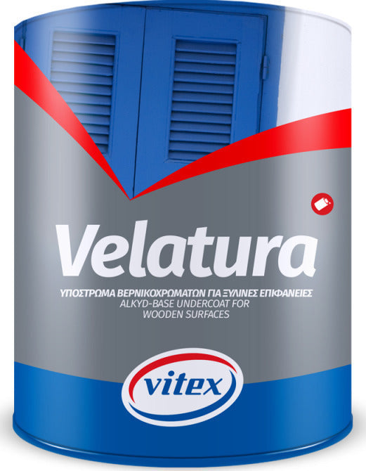 Vitex Velatura Υπόστρωμα Βερνικοχρωμάτων για Ξύλινες Επιφάνειες Διαλύτου Λευκό 2.5lt