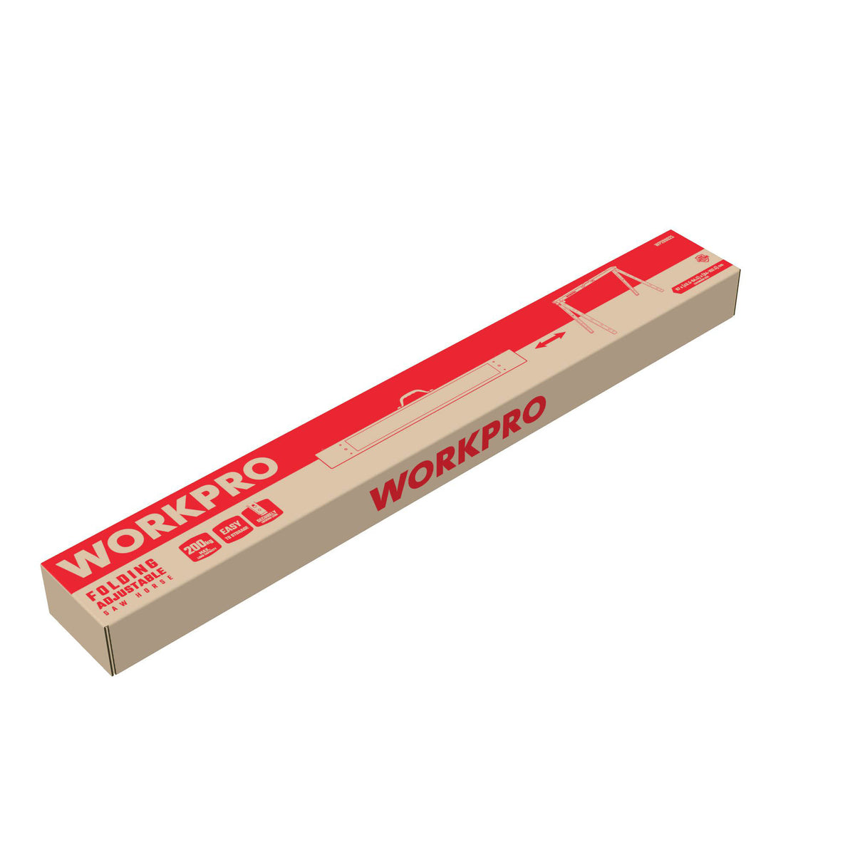 WorkPro WP289025 Καβαλέτο Εργασίας Μεταλλικό Πτυσσόμενο Βαρέως Τύπου εώς 225kg