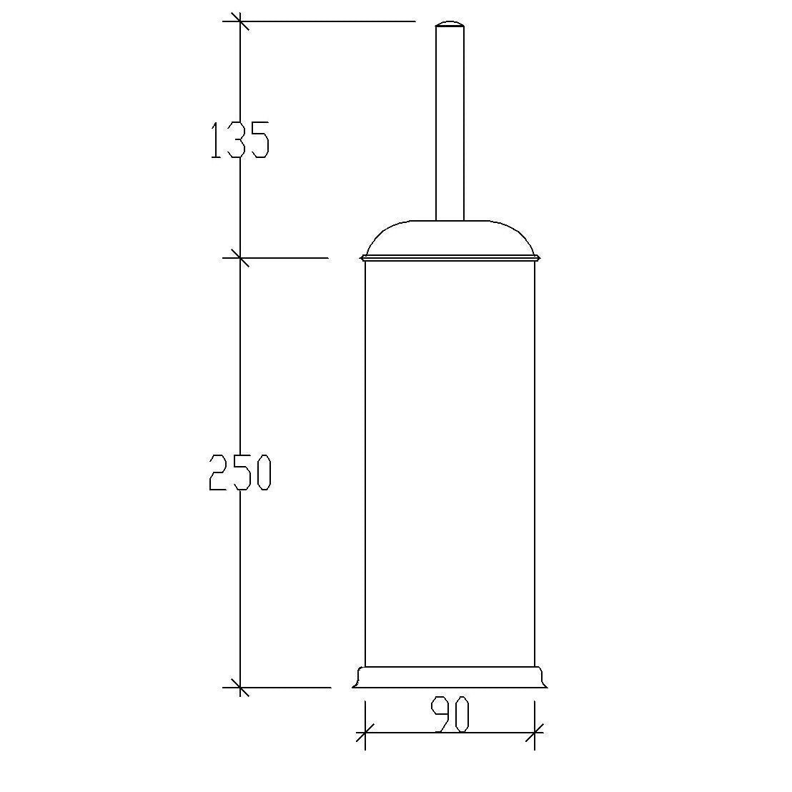 Tema 1388 Πιγκάλ Στρογγυλό Inox Φ9*37cm