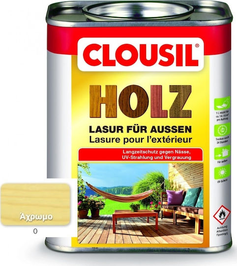 Clou Βερνίκι Εμποτισμού Ξύλου Διαλύτου Άχρωμο Σατινέ 750ml