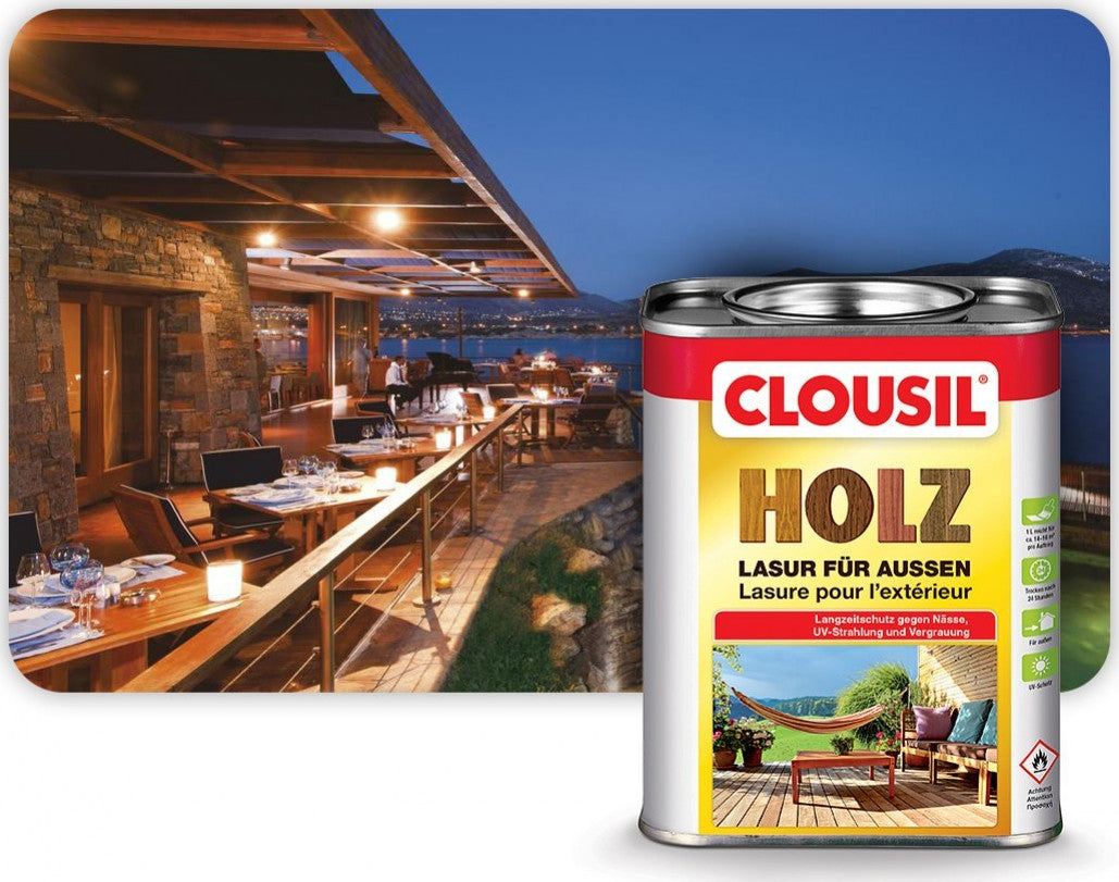 Clou Βερνίκι Εμποτισμού Ξύλου Διαλύτου Άχρωμο Σατινέ 750ml