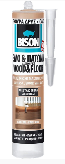 Bison Wood & Floor Ακρυλική Μαστίχη Ξύλου Σκούρα Δρυς 300ml