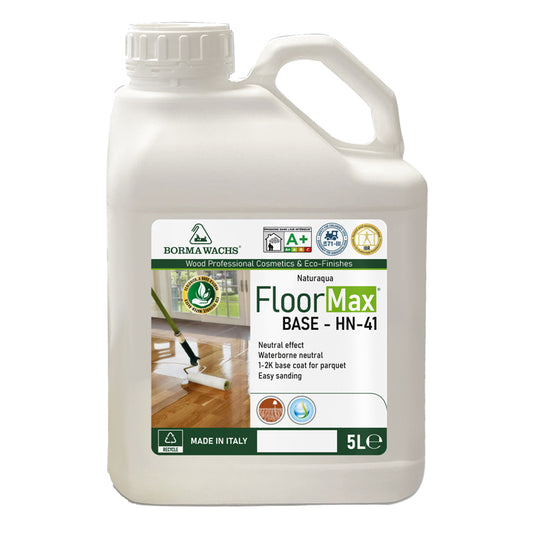 Borma Wachs 1-2K Naturaqua FloorMax HN-41 Basecoat for Parquet Υπόστρωμα Νερού Ξύλινων Πατωμάτων Νερού Διάφανο