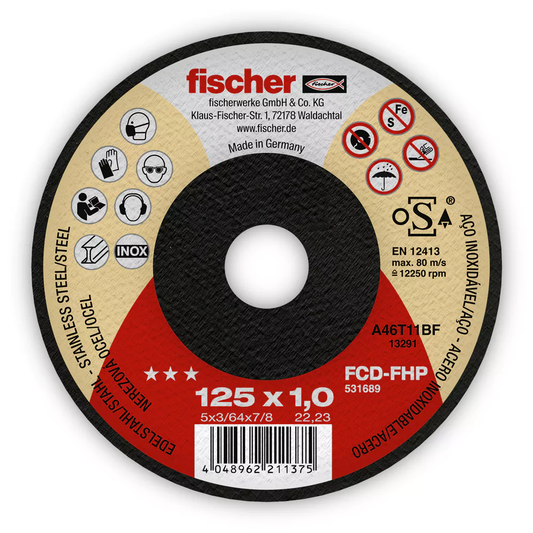 Fischer FCD-FHP Δίσκος Κοπής Μετάλλου Inox
