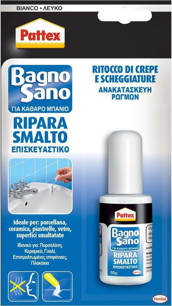 Pattex Bagno Sano Σμάλτο Επιδιόρθωσης Λευκό 50gr