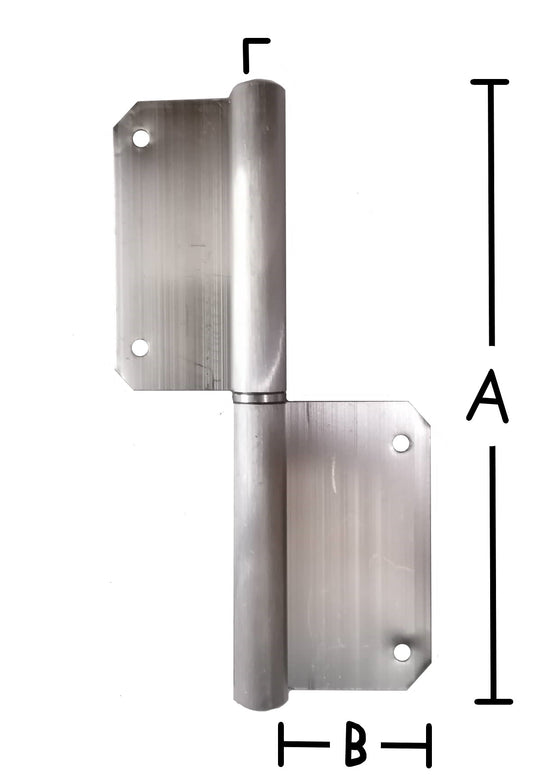 Πορταδέλα Αλουμινίου Νίκελ ΜΑΤ A=125mm B=30mm Γ=Φ11mm