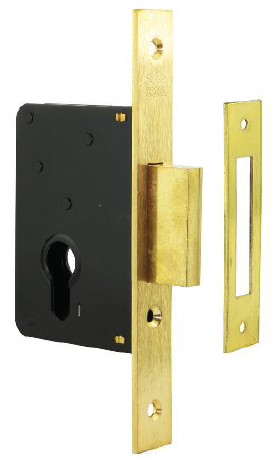 Cisa 52310-40 Κλειδαριά Ασφαλείας Ξύλινης Πόρτας Κυλίνδρου 2 Στροφών Χρυσή 40mm