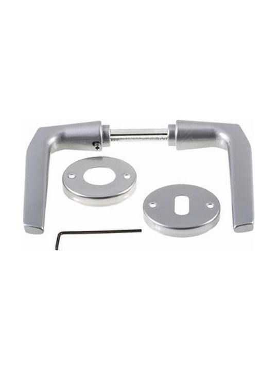 Πόμολο Μεσόπορτας με Ροζέτες Φ8 Ζεύγος