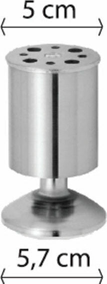 Pomolini Πόδι Επίπλων Ρυθμιζόμενο Μεταλλικό Νίκελ Ματ Φ50mm (1 τμχ)