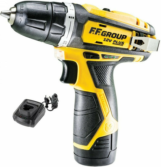 F.F.Group 41303 CDD 12 PLUS Δραπανοκατσάβιδο Μπαταρίας 12V με Φορτιστή και 1 Μπαταρία 2,0Ah
