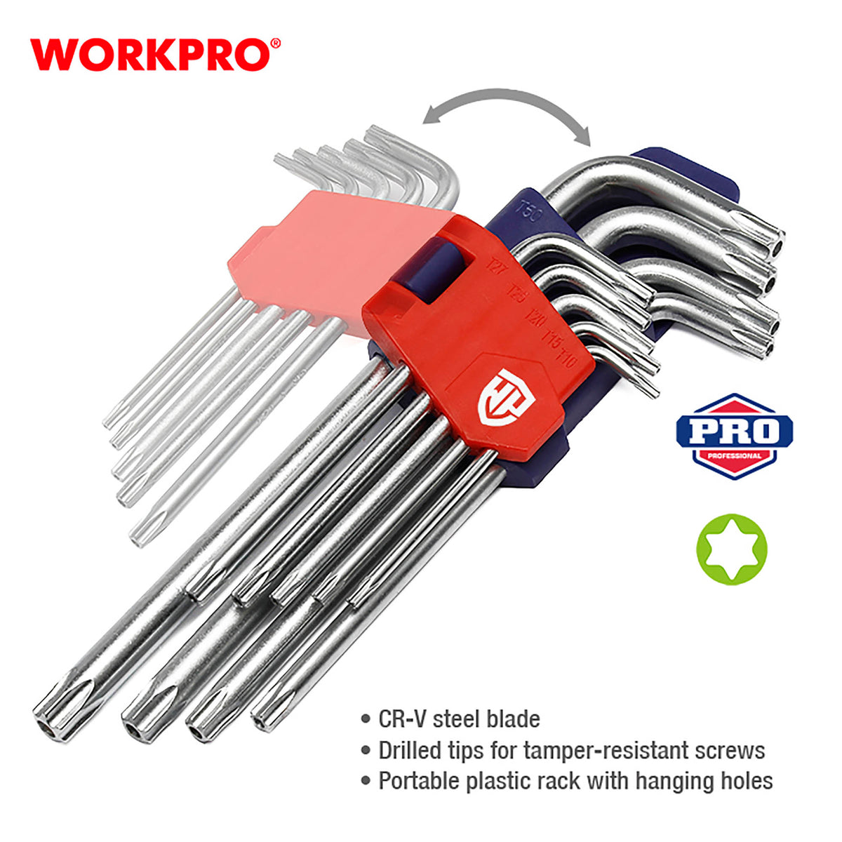 Workpro WP222002 με Τρύπα T10-15-20-25-27-30-40-45-50mm 9τμχ