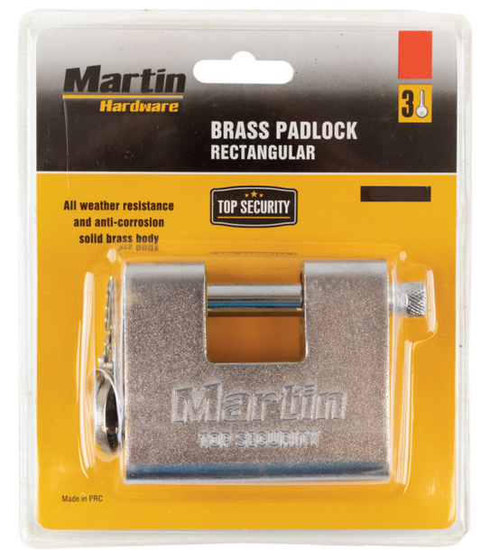Martin MR.00490 Λουκέτο Τάκου με Ατσάλινη Επένδυση 90mm (Άνοιγμα 35mm) Φ12mm 3 Κλειδιά