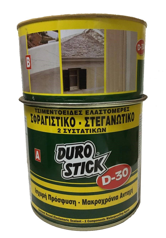 Durostick D-30 Τσιμεντοειδές Ελαστομερές Σφραγιστικό Στεγανωτικό 2 Συστατικών 6,5kg (1,5-5)kg