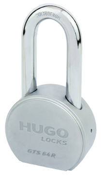 Hugo 60247 GTS 64R Λουκέτο Μακρύλαιμο Νίκελ Μασίφ Ατσάλινο 3 Κλειδιά