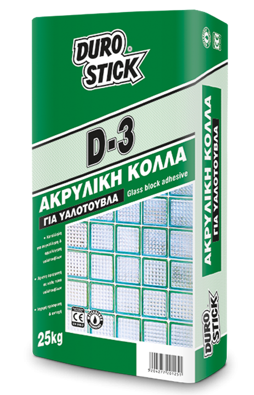 Durostick D-3 Κόλλα για Υαλότουβλα 5kg