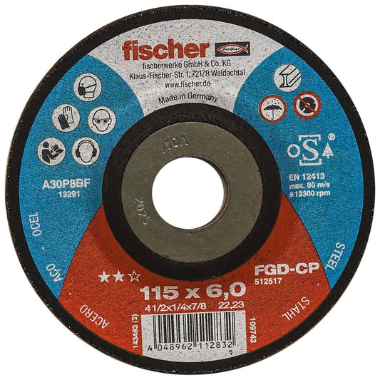 Fischer FCD Δίσκος Λειάνσεως Μετάλλου με Κούρμπα 6mm