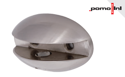 Στήριγμα Ραφιών Κρυστάλλων Inox Νίκελ ΜΑΤ 30x50mm (Άνοιγμα 9mm) (1 τμχ)