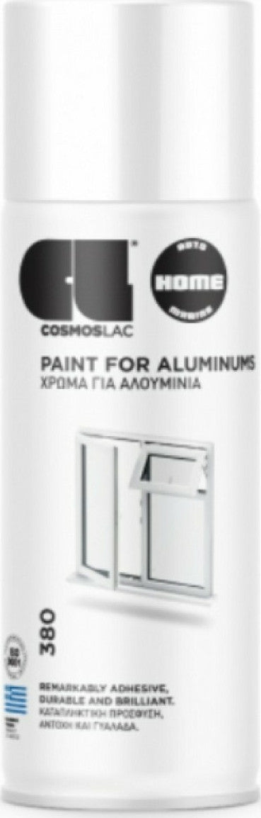 Cosmos Lac Νο380 Χρώμα για Αλουμίνια Λευκό Spray 400ml
