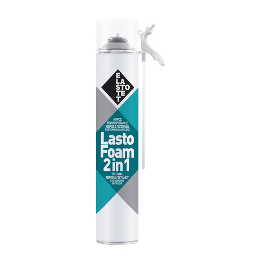 Elastotet Lastofoam 2-1 Αφρός Πολυουρεθάνης Ελεγχόμενης Διόγκωσης Χειρός & Πιστολιού 750ml