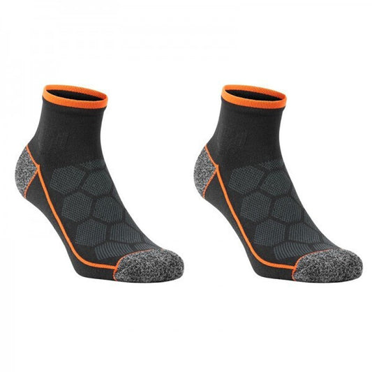 Black & Decker Κάλτσες με Ενισχυμένη Φτέρνα και Δάχτυλα Μαύρες (2 Ζεύγη)