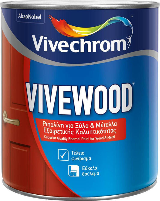 Vivechrom Vivewood Ριπολίνη Διαλύτου για Μέταλλα & Ξύλα 750ml