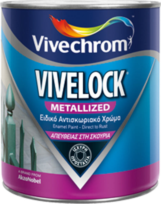 Vivelock Metallized Ειδικό Μεταλιζέ Αντισκωριακό Χρώμα 750ml
