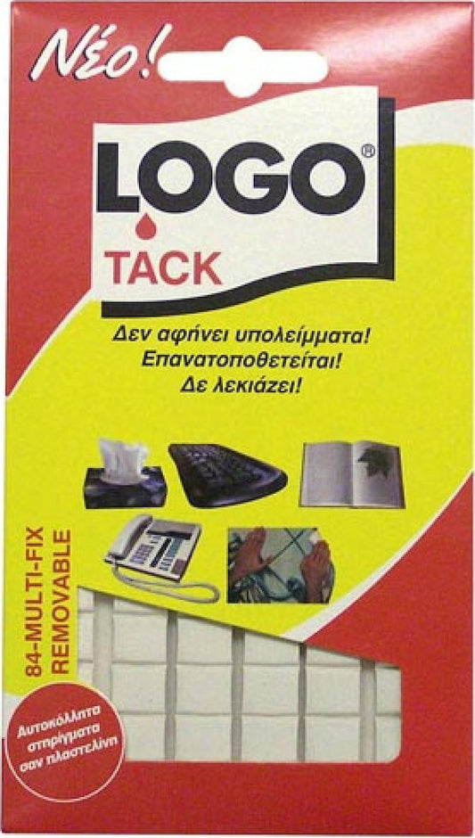 Logo Tack Πλαστελίνη Κόλλησης Ελαφριών Αντικειμένων Λευκό 84 τεμάχια