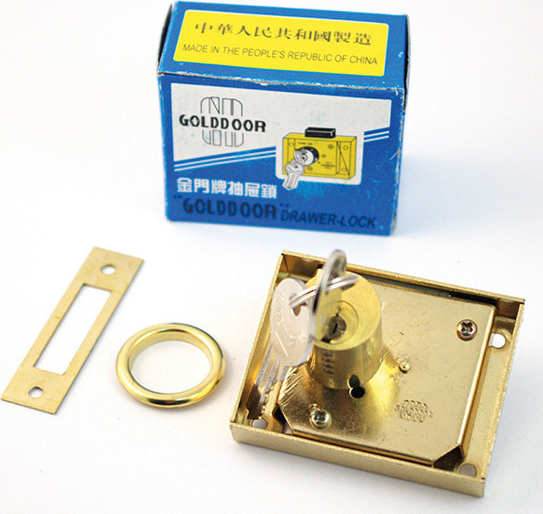 Golddoor Κλειδαριά Συρταριών Εξωτερικό 48*60mm Χρυσή
