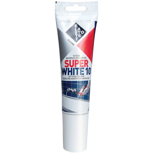 Elastotet SuperWhite10 Αντιμουχλική Σιλικόνη Στεγανοποίησης 10ετής Εγγύησης