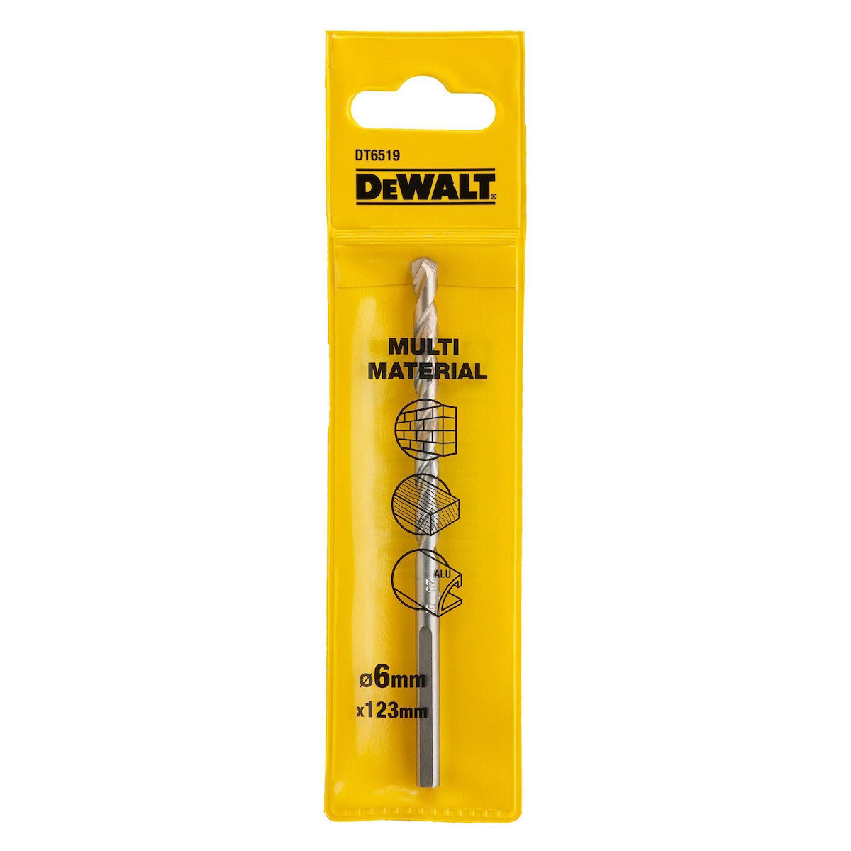 Dewalt DT6519 Multi Material Τρυπάνι με Τρίπλευρο Στέλεχος για Δομικά Υλικά 6*123mm
