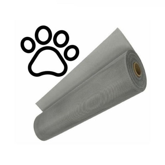 Σίτα Fiberglass-PVC Pet Friendly Κατοικιδίων (Τρέχον Μέτρο) 1.6*1.6mm Γκρι Σκούρο