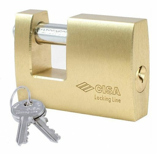 Cisa Locking Line Λουκέτο Τάκου Ορειχάλκινο με Πείρο 2 Κλειδιά